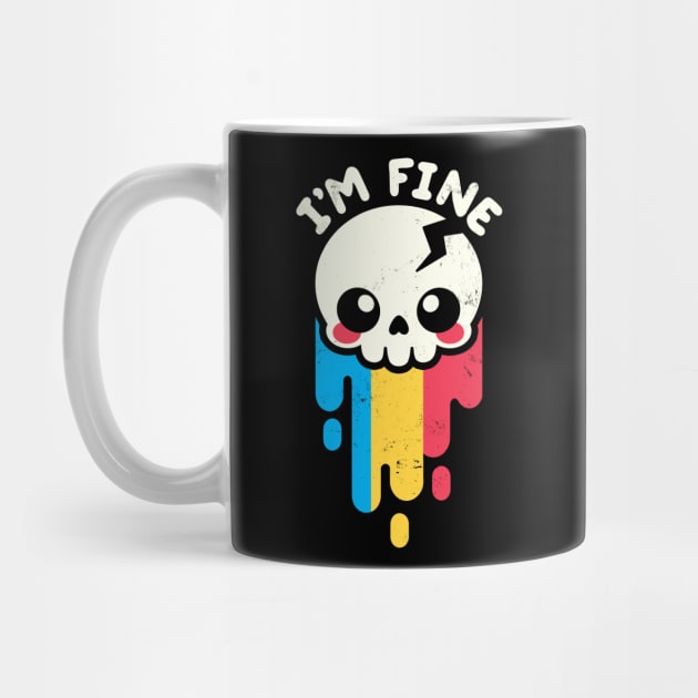 I'm fine skull by NemiMakeit